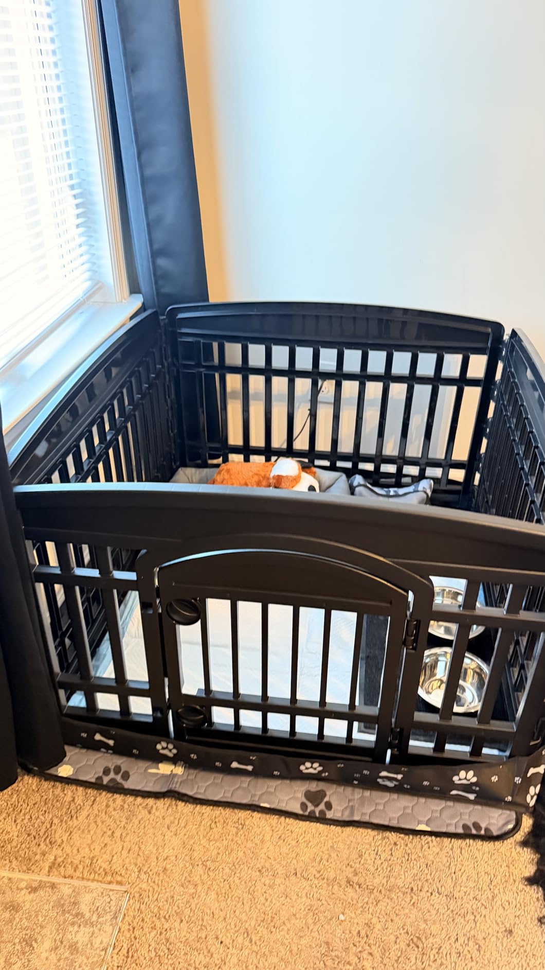 IRIS USA 8-Panel Dog Playpen with Door, Pet Enclosure, Black | Heavy Duty Plastic, Multiple Pets, Indoor Outdoor, Portable, Large Play Area, Easy Assembly customer photo 1