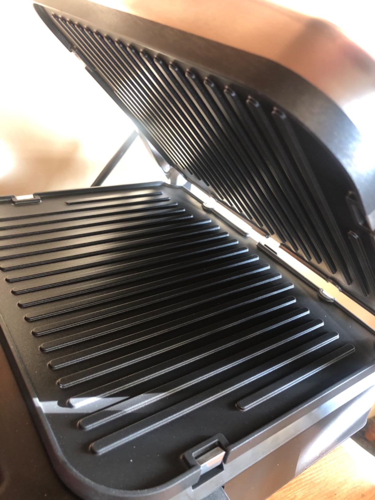 Chefman 5-in-1 Digital Panini Press Grill Sandwich Maker and Griddle Grill Combo with Removable, Reversible Dishwasher-Safe Grilling Plates, Opens 180° for Indoor BBQ /Flat Top Grill, Stainless steel customer photo 2