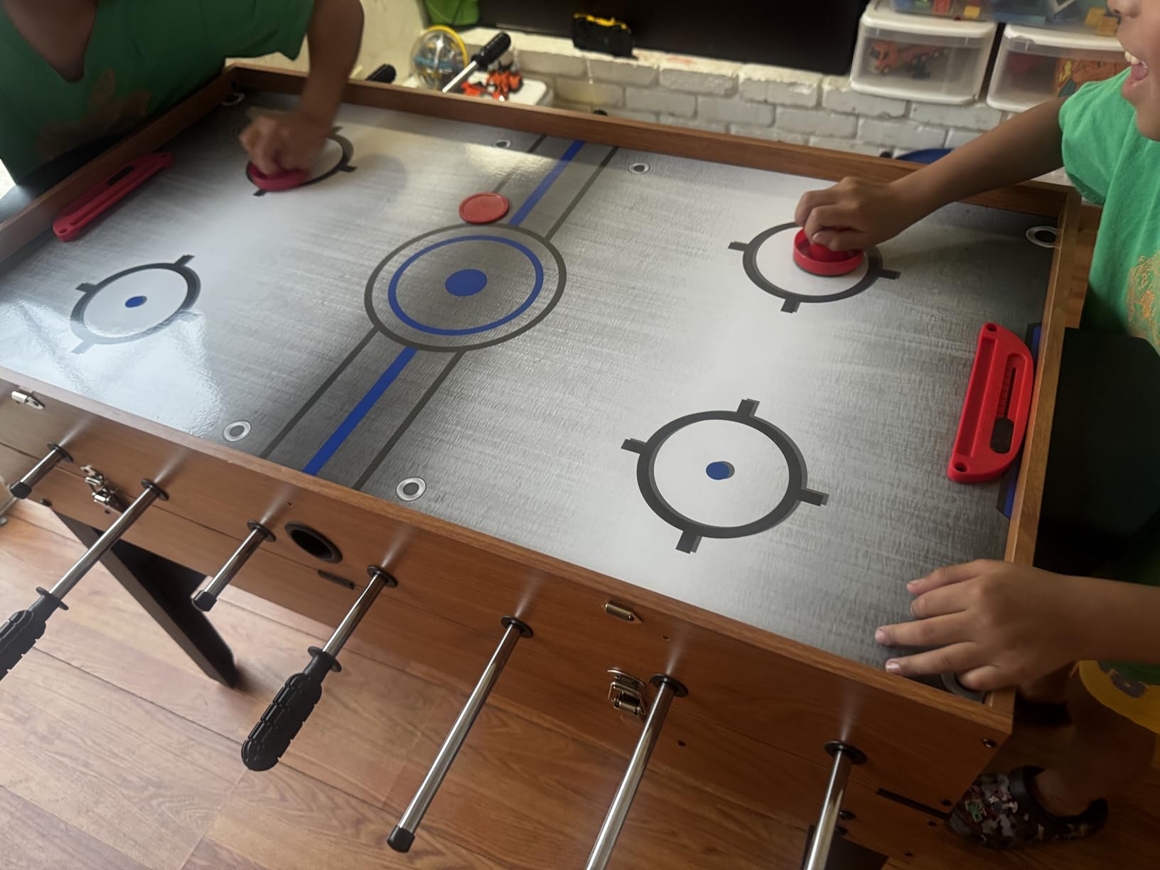 Goplus 48 Inch Multi Game Table, 3-in-1 Adult Size Foosball, Pool Table, Slide Hockey Table, Combo Table Set w/Billiard, Soccer & Hockey customer photo 1