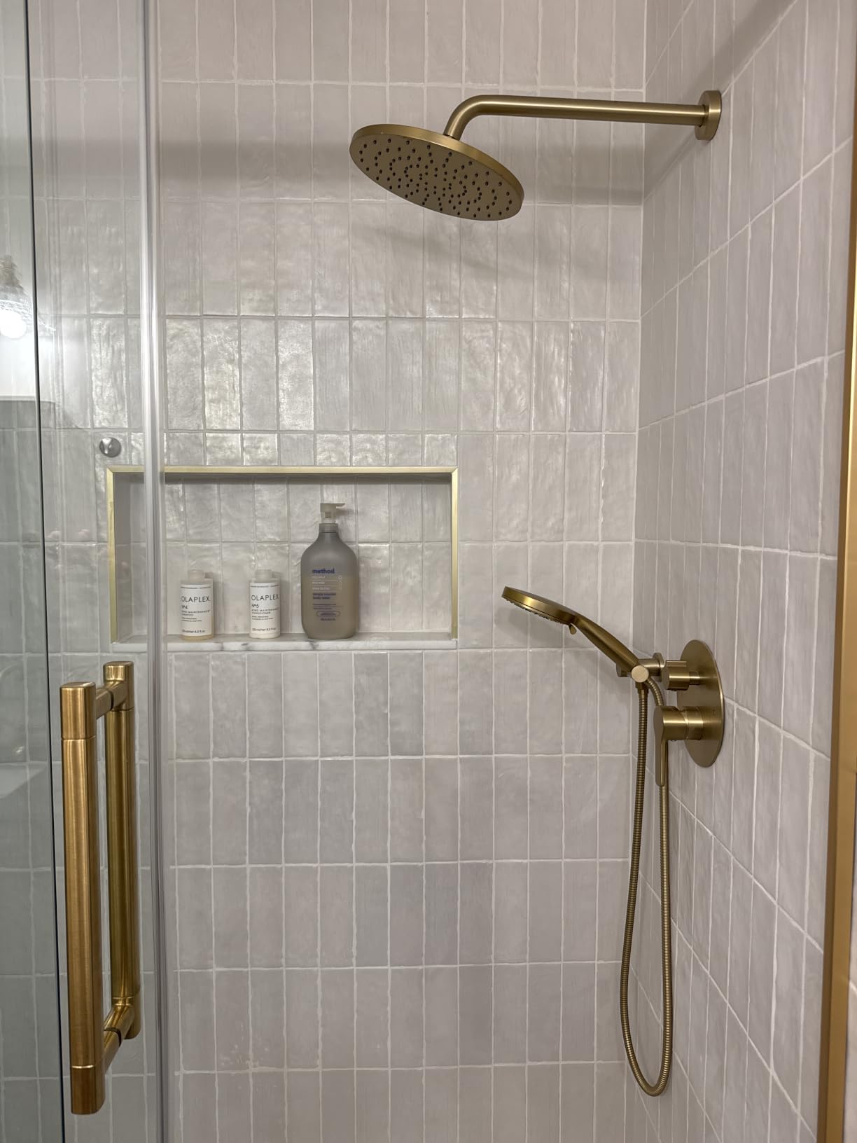 Iriber Matte Black Shower Head with Handheld, Rain Shower System Faucet Set - 10 Inch Rain Shower Head, Bathroom Wall Mounted Shower Set, 3-Setting Handheld, Shower Trim Kit, Pressure Balance Valve Cartridge customer photo 2