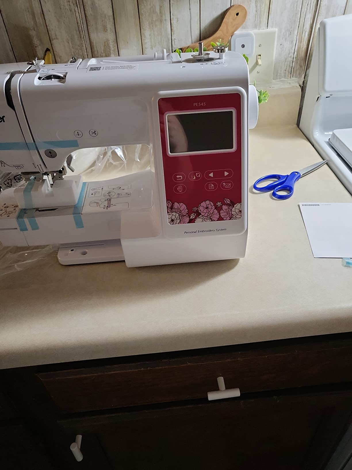 Brother PE545 Wireless Embroidery Machine, 135 Built-in Designs, 4 x 4 Hoop Area, 3.7 LCD Touchscreen, USB Port, 10 Font Styles customer photo 1