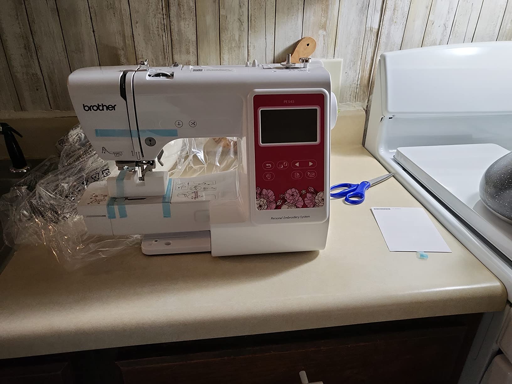 Brother PE545 Wireless Embroidery Machine, 135 Built-in Designs, 4 x 4 Hoop Area, 3.7 LCD Touchscreen, USB Port, 10 Font Styles customer photo 2