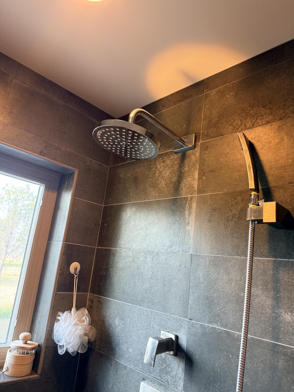 SparkPod Rain Shower Head, 8 Inch Round, Luxury Polished Chrome Finish | High Pressure Shower Heads, 90 Nozzles, Adjustable Showerhead, No Tools Needed, Universal Connection customer photo 2