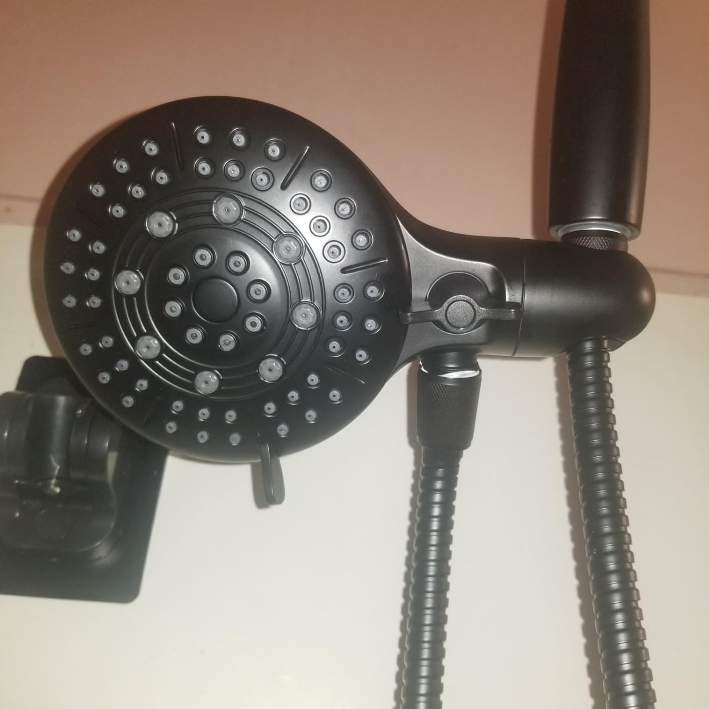Cobbe Dual Shower Head Combo, Handheld & Fixed, Matte Black - Two Full-Size Shower Heads, 59