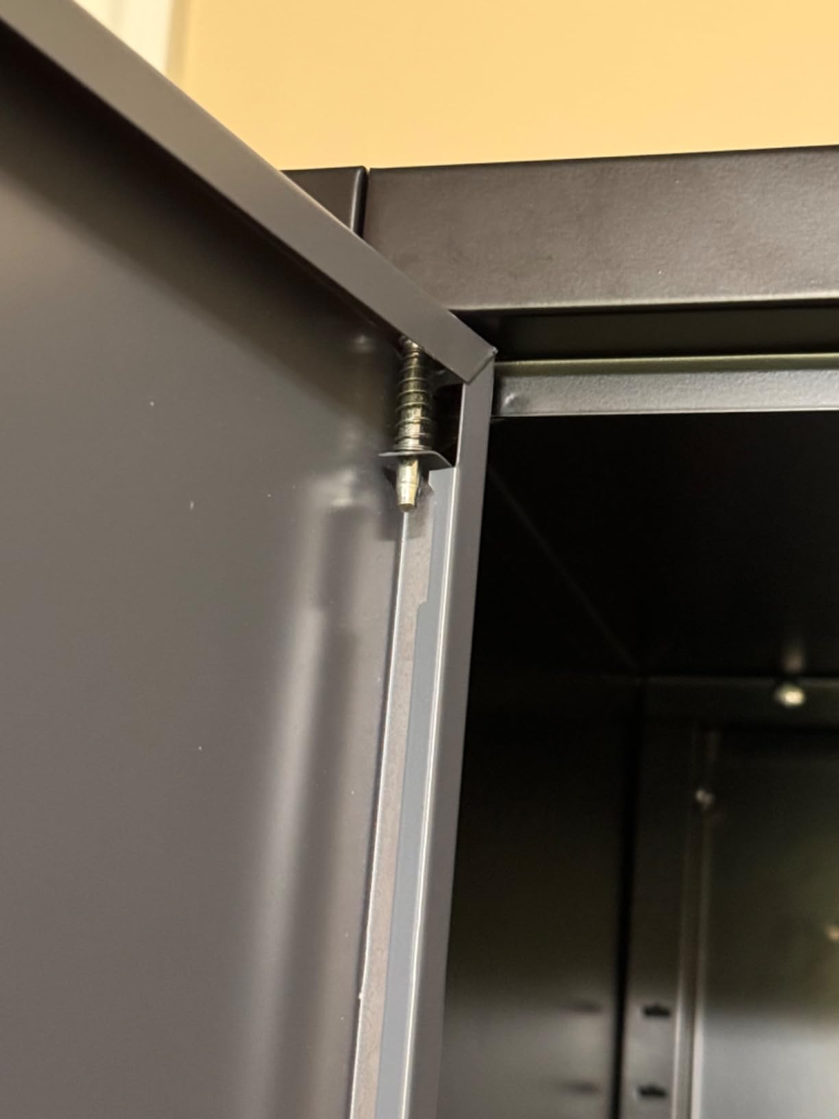 SISESOL Metal Storage Cabinet with 2 Doors and 6 Shelves, Black Metal Cabinet with Lock, 71