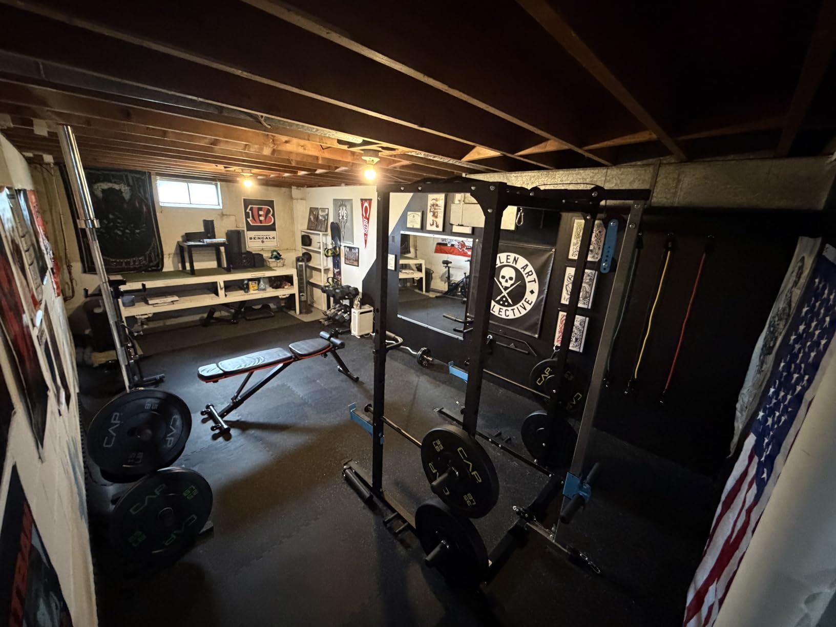 ULTRA FUEGO Power Cage, Multi-Functional Power Rack with J-Hooks, Dip Handles, Landmine Attachment and Optional Cable Pulley System for Home Gym customer photo 1