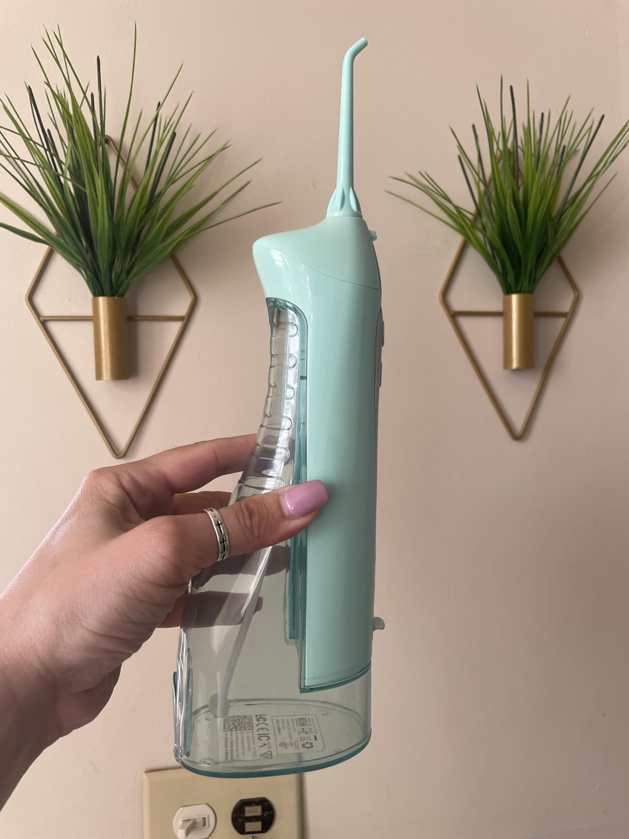 COSLUS ADA Accepted C20 Water Dental Flosser Teeth Pick, 300ML Larger Tank | Portable Rechargeable Oral Irrigator for Orthodontic & Sensitive Gums, Cordless for Travel, Family, Professional Set, Black customer photo 2