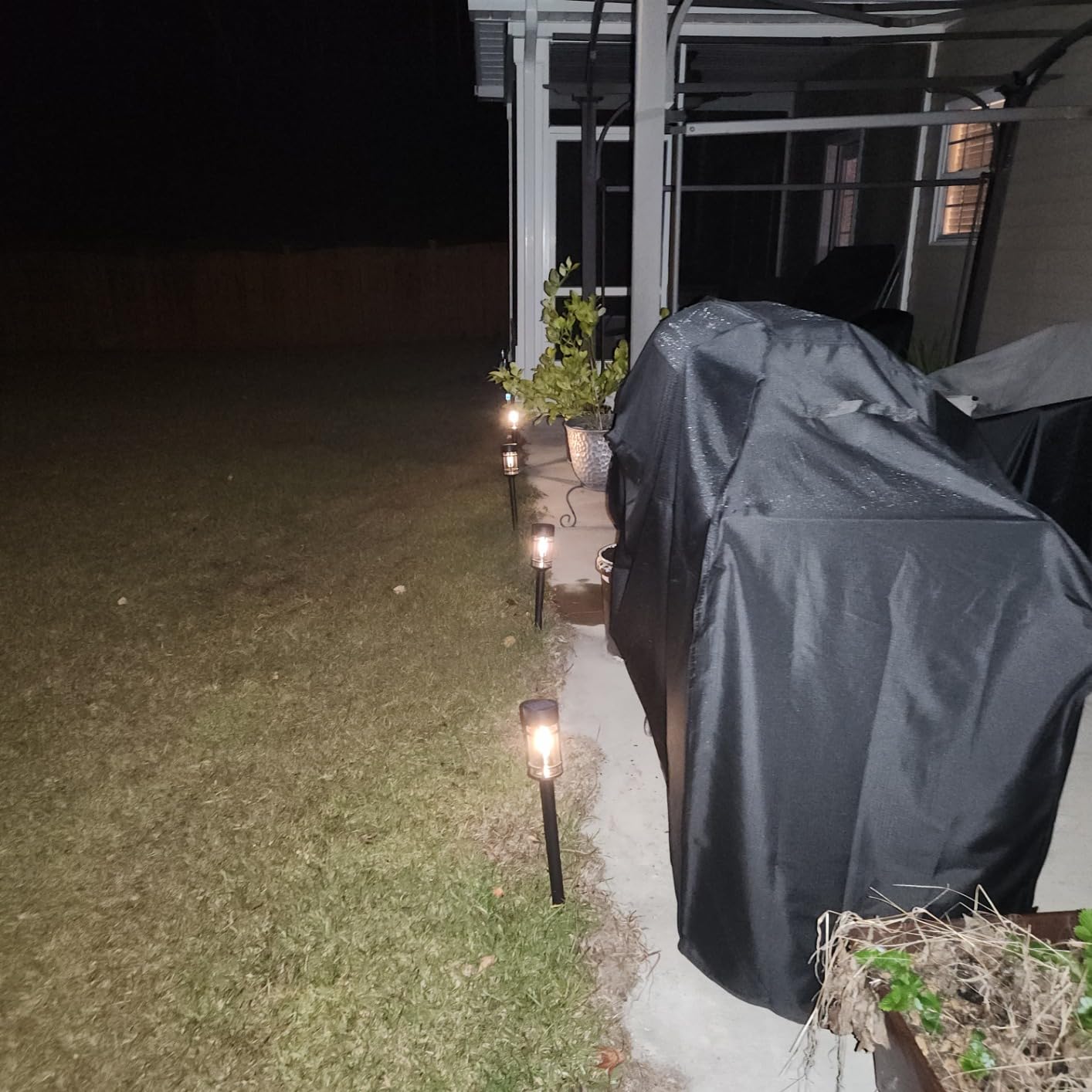 Mancra Solar Pathway Lights, 8 Pack LED Solar Lights Outdoor Waterproof, Glass Metal Garden Lighting for Yard Path Landscape Lawn Walkway Driveway, 3000K customer photo 1