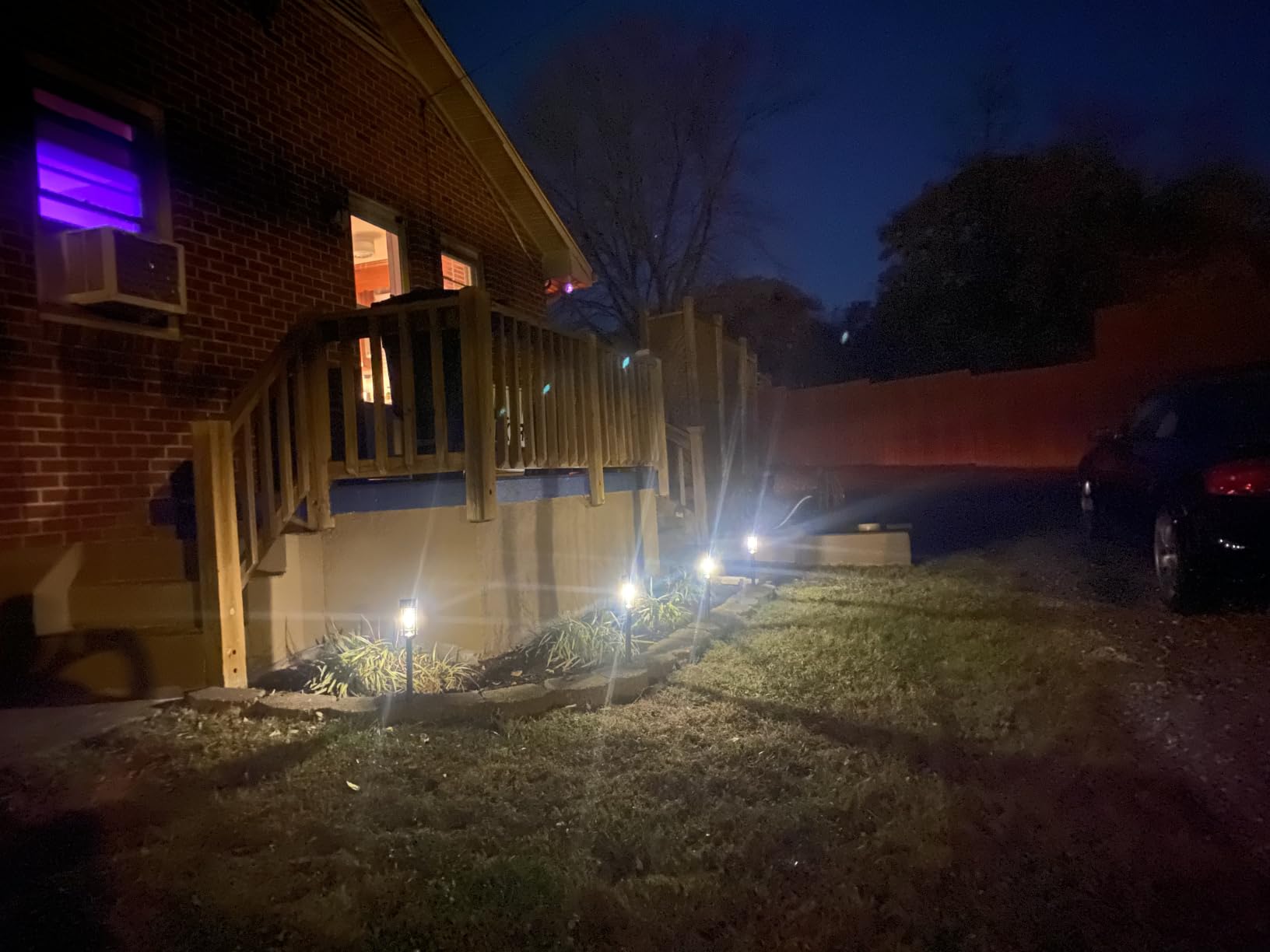 Mancra Solar Pathway Lights, 8 Pack LED Solar Lights Outdoor Waterproof, Glass Metal Garden Lighting for Yard Path Landscape Lawn Walkway Driveway, 3000K customer photo 2