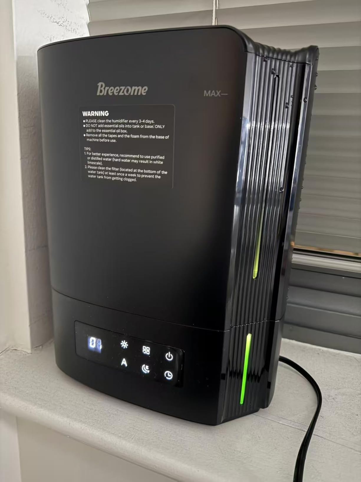 BREEZOME 6L Humidifier for Bedroom Large Room Smart Humidistat Control, 60H Runtime, 25dB Quiet, Essential Oil Diffuser, Top Fill Ultrasonic Cool Mist Humidifiers for Baby, Plants, Nursery customer photo 1