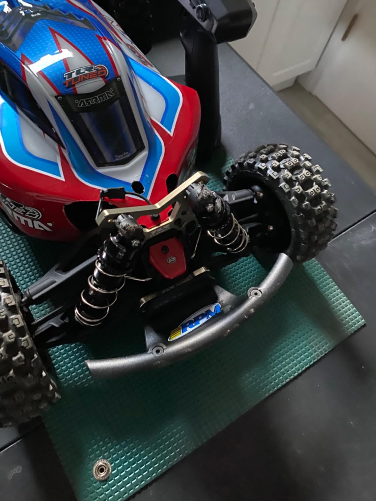 ARRMA RC Car 1/8 TLR Tuned Typhon 6S 4WD BLX Buggy RTR (Battery and Charger Not Included), Red/Blue, ARA8406 customer photo 2