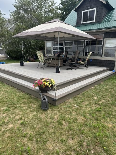 CROWN SHADES 13x13 Pop Up Gazebo, Outdoor Canopy Tent, Grey | Gazebos on Clearance,Outdoor Gazebo for Backyard & Patio Furniture,Carpa Pop Up Tent with Wheeled STO-N-GO Cover Bag customer photo 2