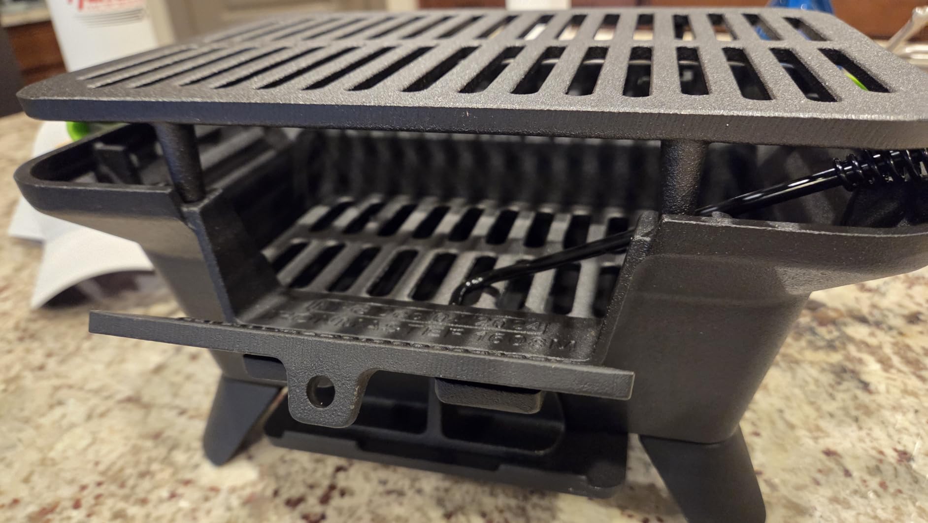 IronMaster Hibachi Grill Outdoor, Small Portable Charcoal Grill, Pre-Seasoned Cast Iron, Japanese Yakitori Camping Grill - 2 Heights, Air Control, Coal Door, Ideal for 2 People customer photo 2