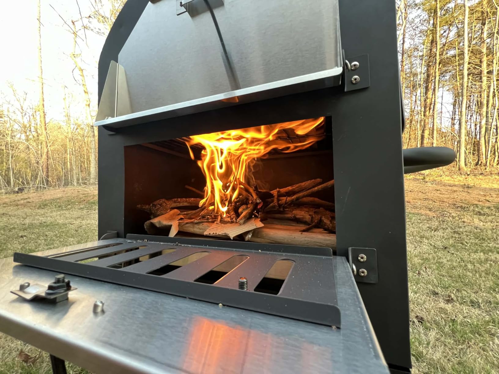 COSTWAY Outdoor Pizza Oven, Wood Fired Pizza Oven for Outside | Patio Pizza Grill with Pizza Stone, Pizza Peel, and Waterproof Cover for Backyard Camping customer photo 1