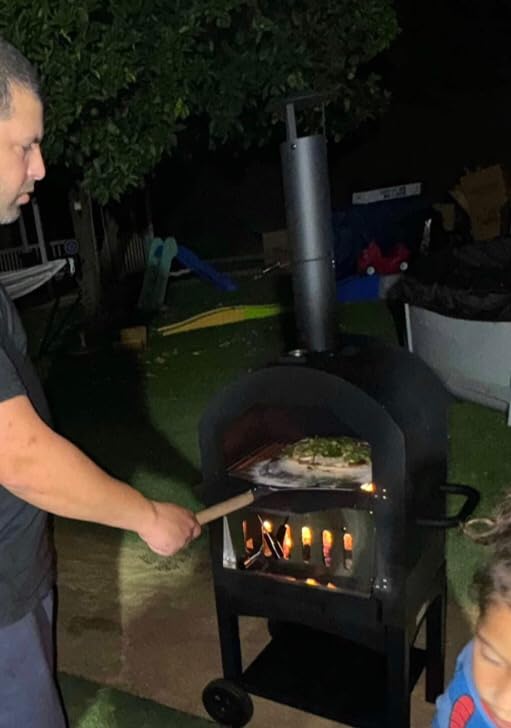COSTWAY Outdoor Pizza Oven, Wood Fired Pizza Oven for Outside | Patio Pizza Grill with Pizza Stone, Pizza Peel, and Waterproof Cover for Backyard Camping customer photo 2