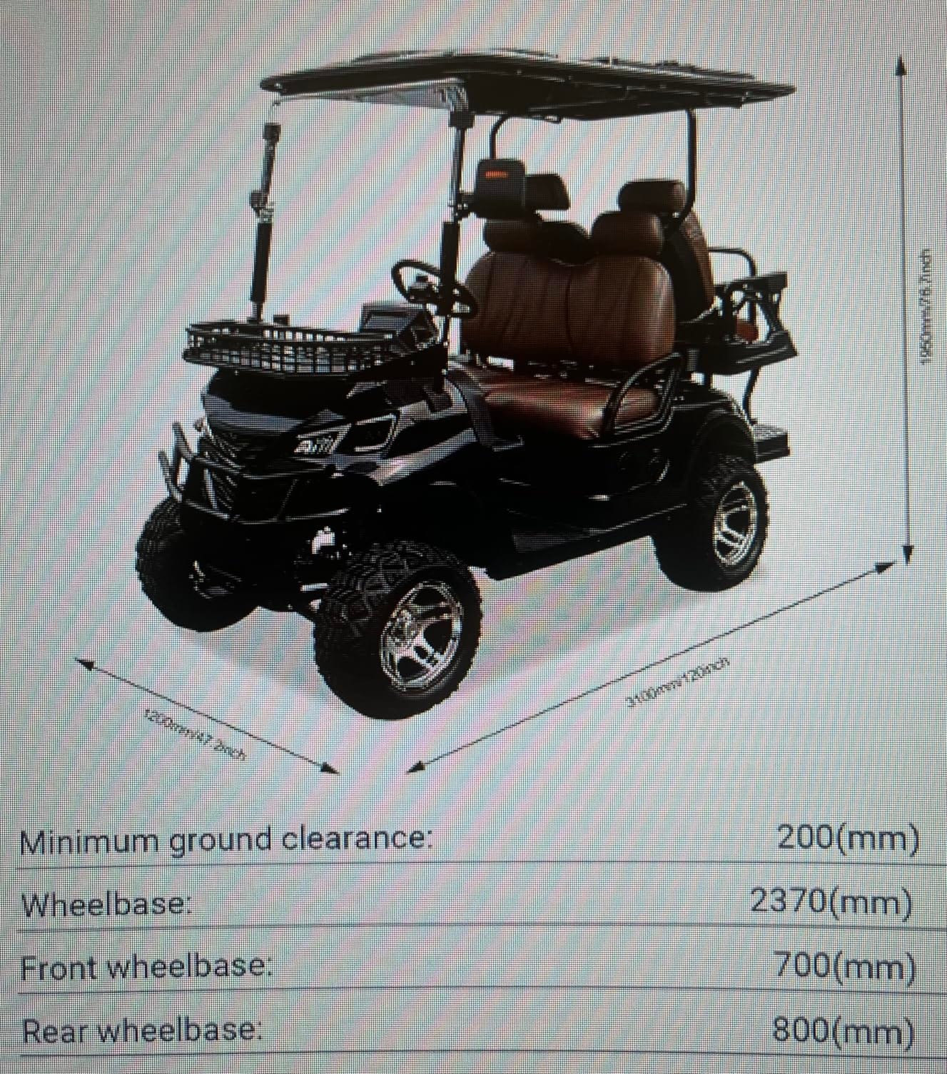 2/4/4+2 Passenger Golf Cart Cover Fits EZGO, Club Car, Yamaha, Heavy Duty 420D Waterproof Windproof Sunproof Outdoor All-Weather Full Cover (Black Gray-L) customer photo 1