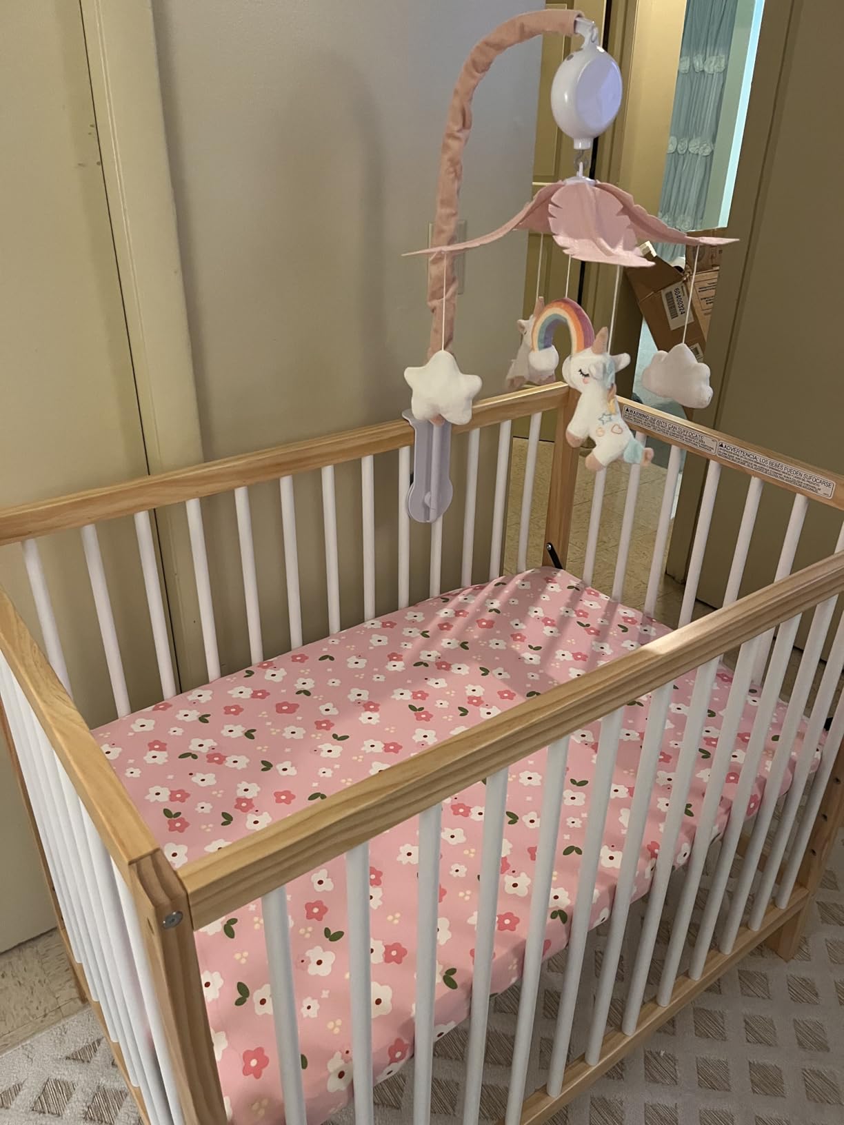 Graco Teddi 4-in-1 Convertible Mini Crib with Bonus Mattress, Driftwood, GREENGUARD Gold Certified, 2.75-Inch Water Resistant Mattress Included, Small Spaces Crib, Easy 30-Minute Assembly customer photo 1