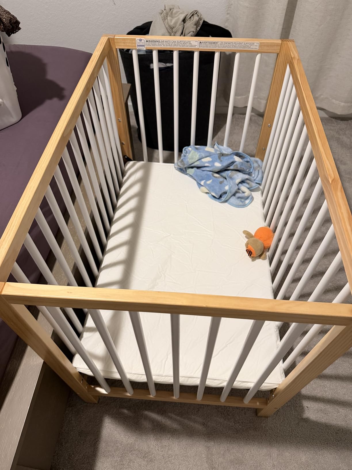 Graco Teddi 4-in-1 Convertible Mini Crib with Bonus Mattress, Driftwood, GREENGUARD Gold Certified, 2.75-Inch Water Resistant Mattress Included, Small Spaces Crib, Easy 30-Minute Assembly customer photo 2
