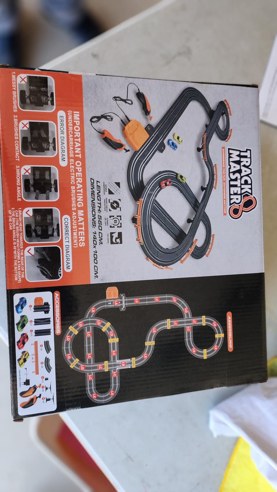 Slot Car Race Track Sets with 4 High-Speed Racing Car, Battery or Electric Race Car Track for Boys and Kids, Dual Racing Game Lap Counter Circular Overpass Track, Gifts Toys for Boys Kids Age 6 7 8-12 customer photo 2