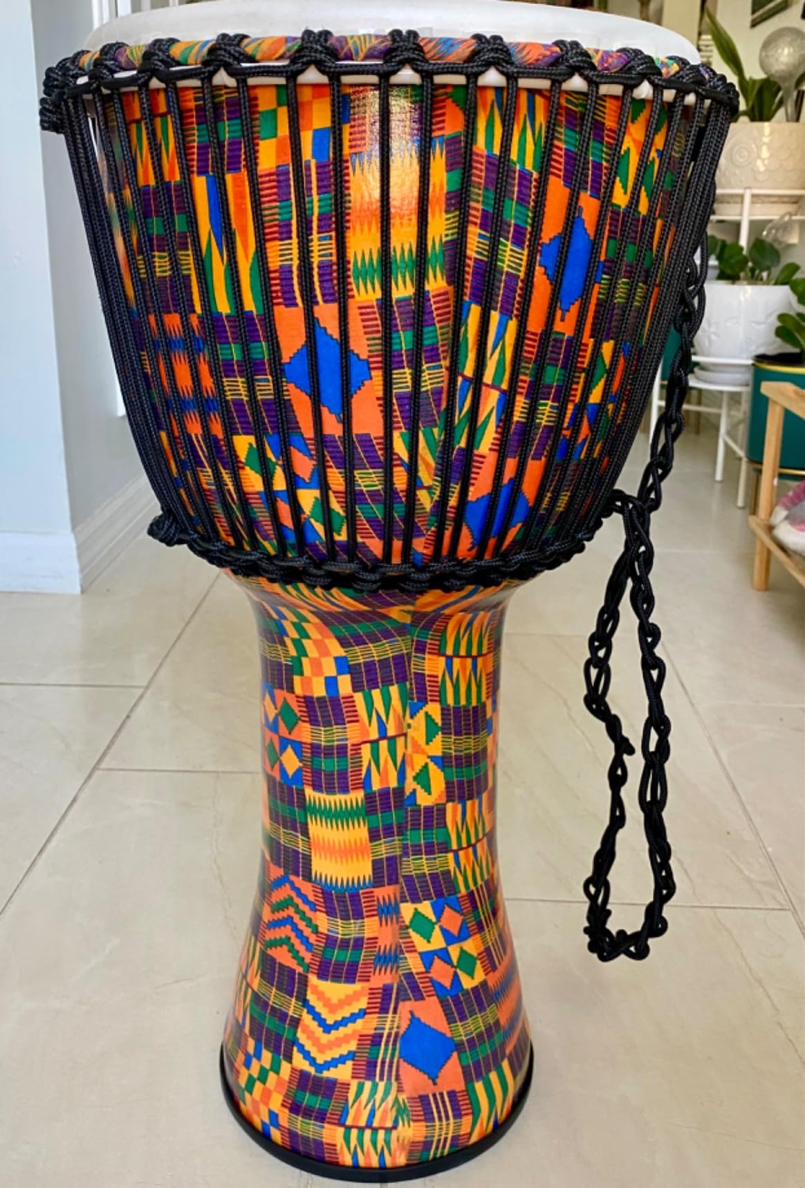 X8 Drums Series Travel Djembe Hand Drum Circle Instrument, Synthetic Shell and Head - NOT Made in China - African Mali Weave Rope Tuning, 2-Year Warranty (PADJ8-M-F) customer photo 1