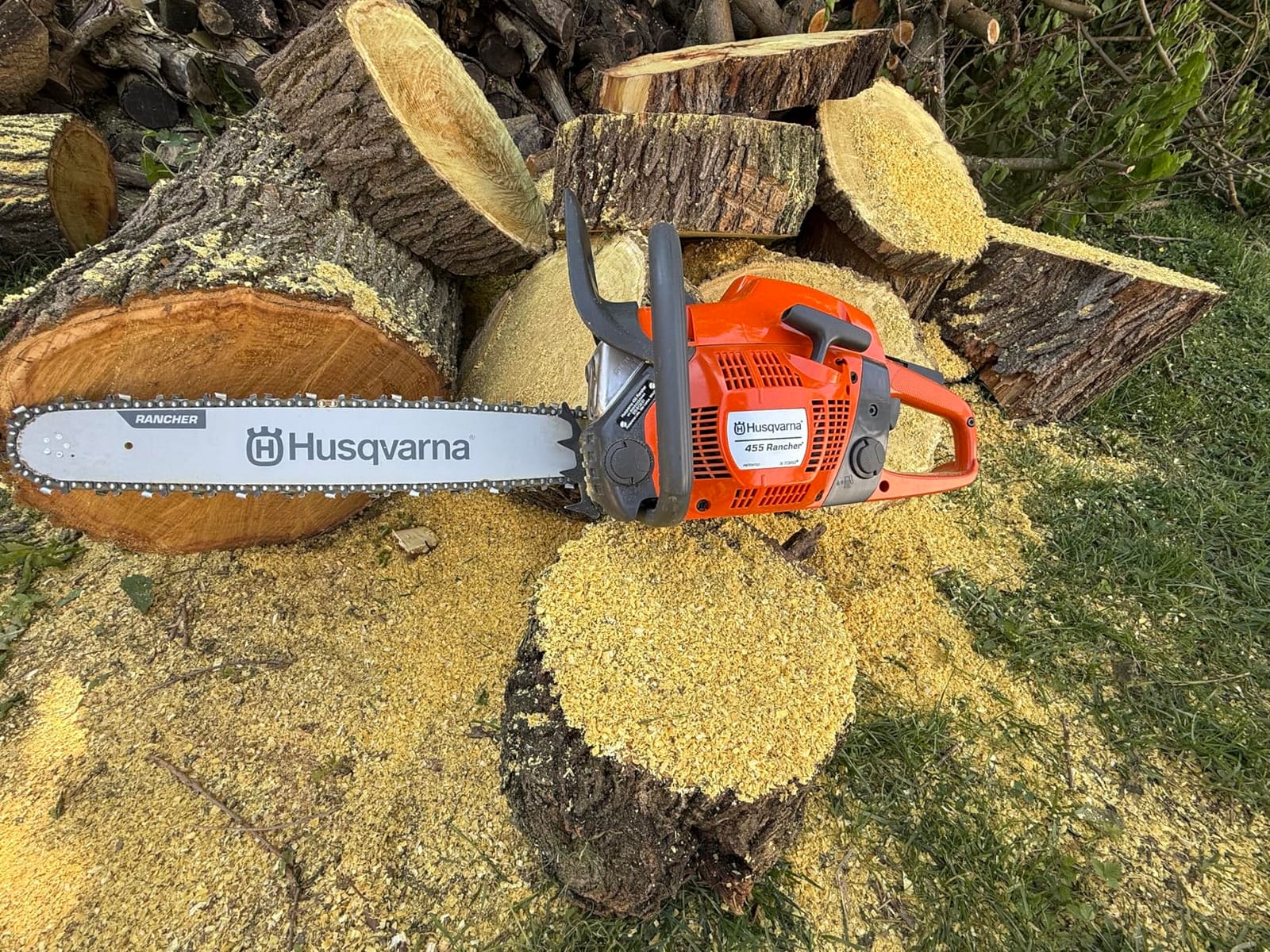 Husqvarna 455 Rancher Gas Chainsaw, 55-cc 3.5-HP, 2-Cycle X-Torq Engine, 20 Inch Chainsaw with Automatic Oiler, For Wood Cutting, Tree Trimming and Land Clearing, Gifts For Men customer photo 2
