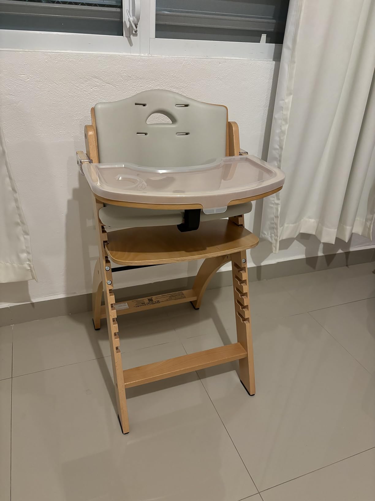Abiie Beyond Junior Convertible Wooden High Chair with Removable Tray | 3-in-1 Adjustable Highchair for Babies & Toddlers, Fits 6 Mos to 250 lbs customer photo 2