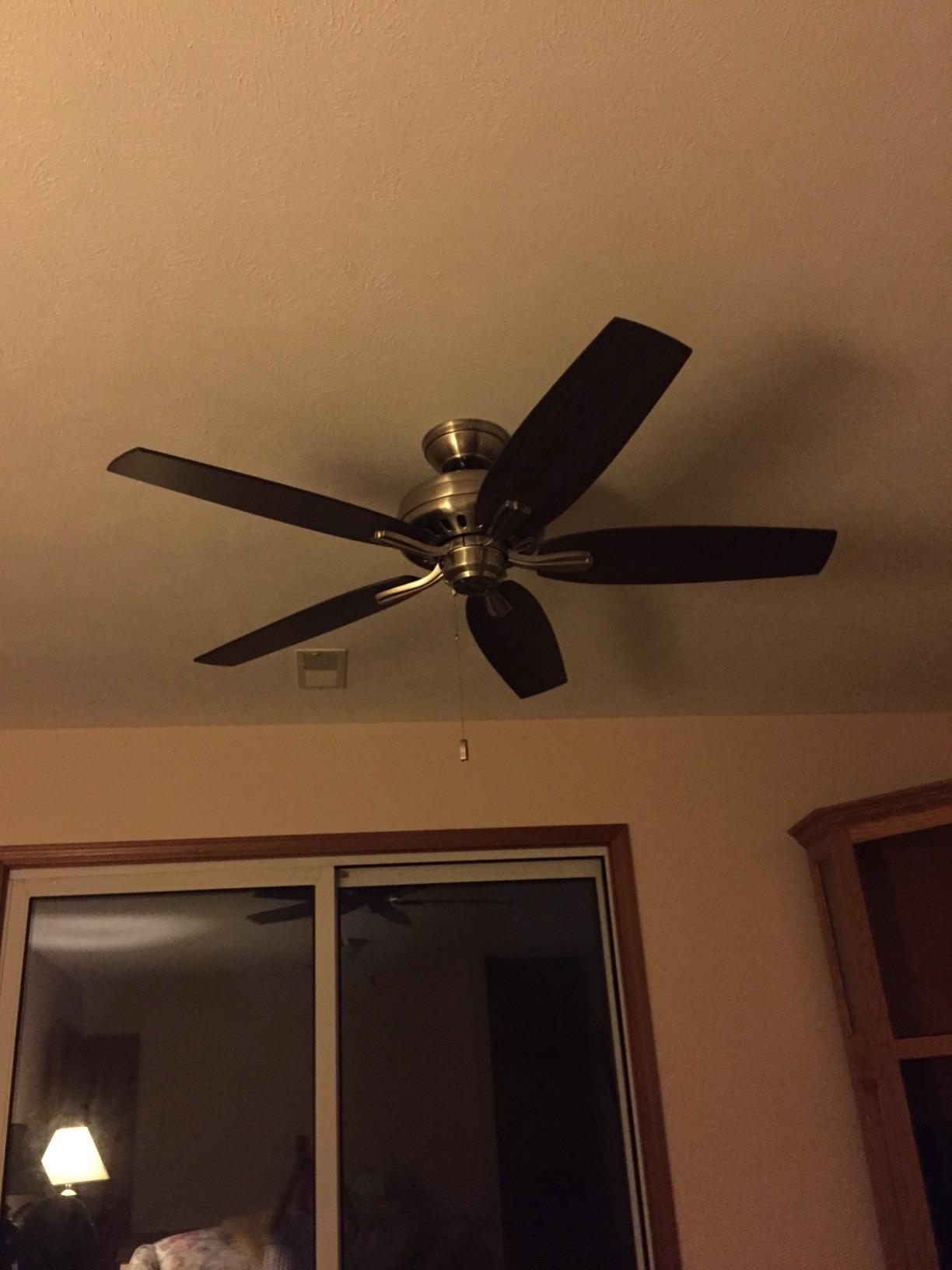 Hunter Newsome, Indoor, Ceiling Fan, No Light, Quiet, 52 inch, Matte Black | Standard Mount, Pull Chain, 5 Blades, For Bedroom, Living Room, Kitchen, 52397 customer photo 1