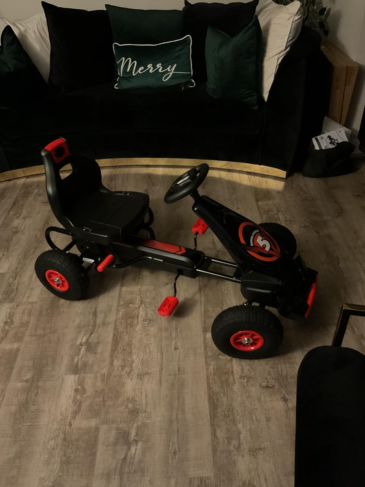 Aosom Kids Pedal Go Kart Ride-on Toy Ergonomic Comfort Ages 5-12 Red | Pedal Car, Tough Wear-Resistant Tread, Go Cart Kids Car for Boys & Girls, Suspension System, Safety Hand Brake customer photo 1