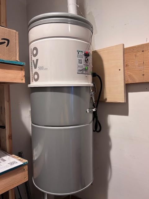 OVO 700 Airwatts Heavy Duty Powerful Central Vacuum System, Hybrid Filtration (with or Without Disposable Bags) 35L or 9.25Gal Bottom Load Dust Bin customer photo 1