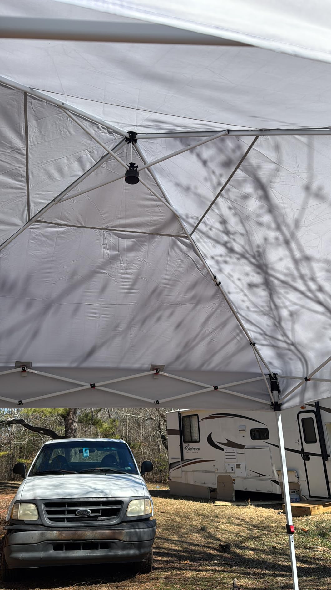 CROWN SHADES 10X10 Commercial Instant Pop Up Canopy Tent, White | 300D Silver-Coated Fabric, CenterLok One Push Tent, STO-N-Go Bag, 3 Height Adjustment, 4 Sidewalls customer photo 2
