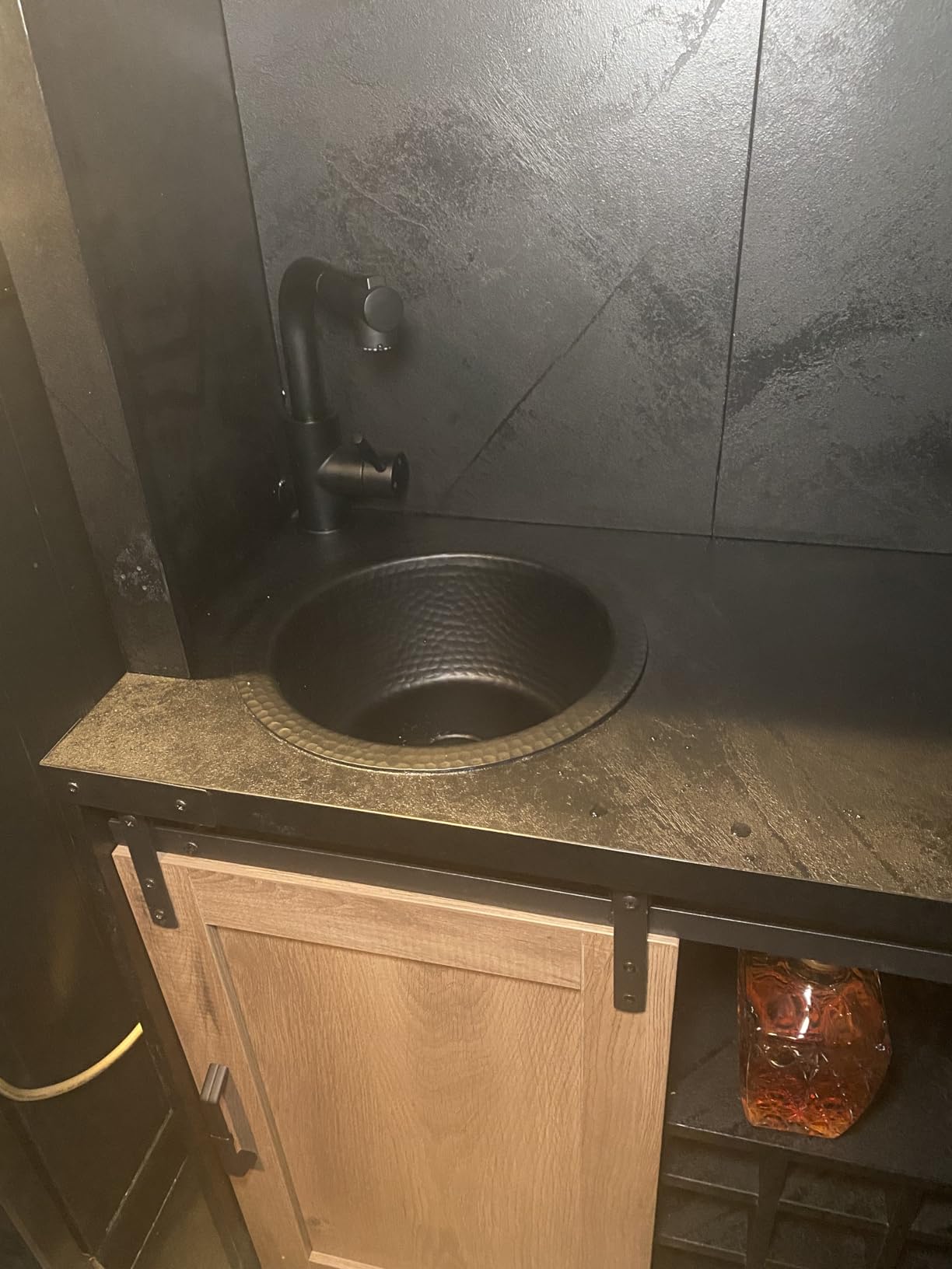 Monarch Abode Kitchen & Bar Sink - 12-inch Essex Dual Mount Drop in Bar Prep Sink, Hand Hammered Matte Black Aluminum Sinks customer photo 1