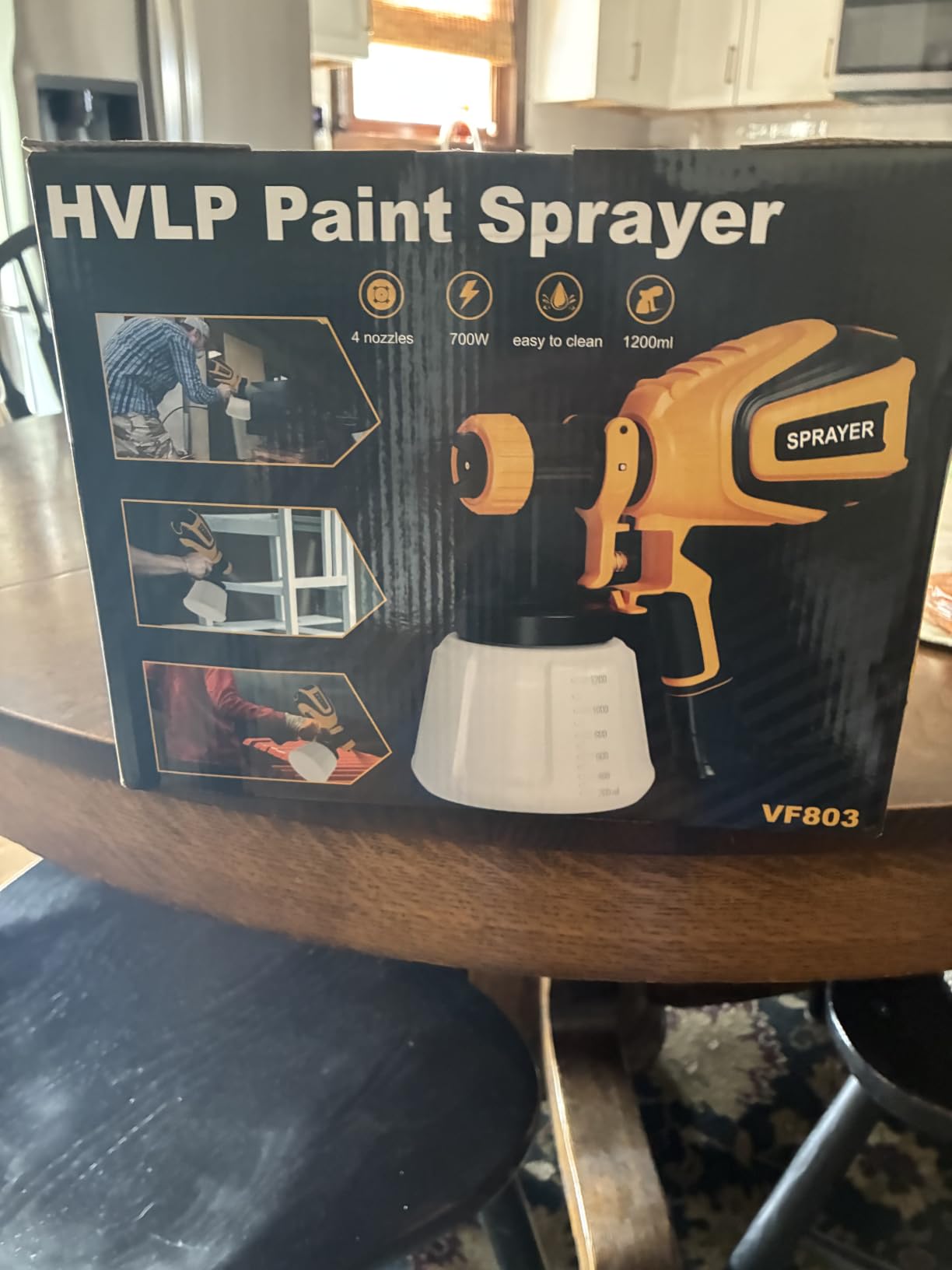 VONFORN Paint Sprayer, 700W Spray Paint Gun with 4 Nozzles & 3 Patterns customer photo 2