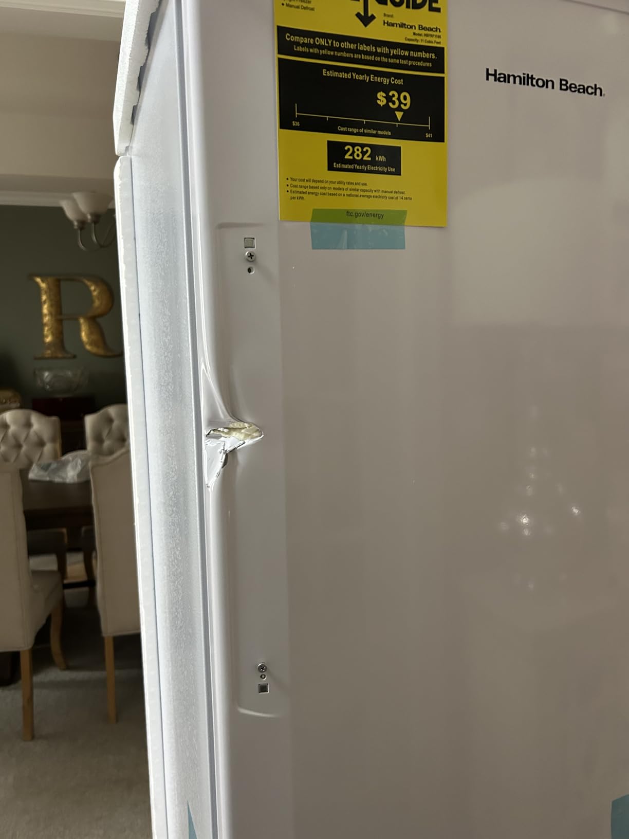 Hamilton Beach Upright Freezer, Deep Freeze, Stainless Steel Freezer with Drawer Compartments, 11 cu. ft. Freezer customer photo 2