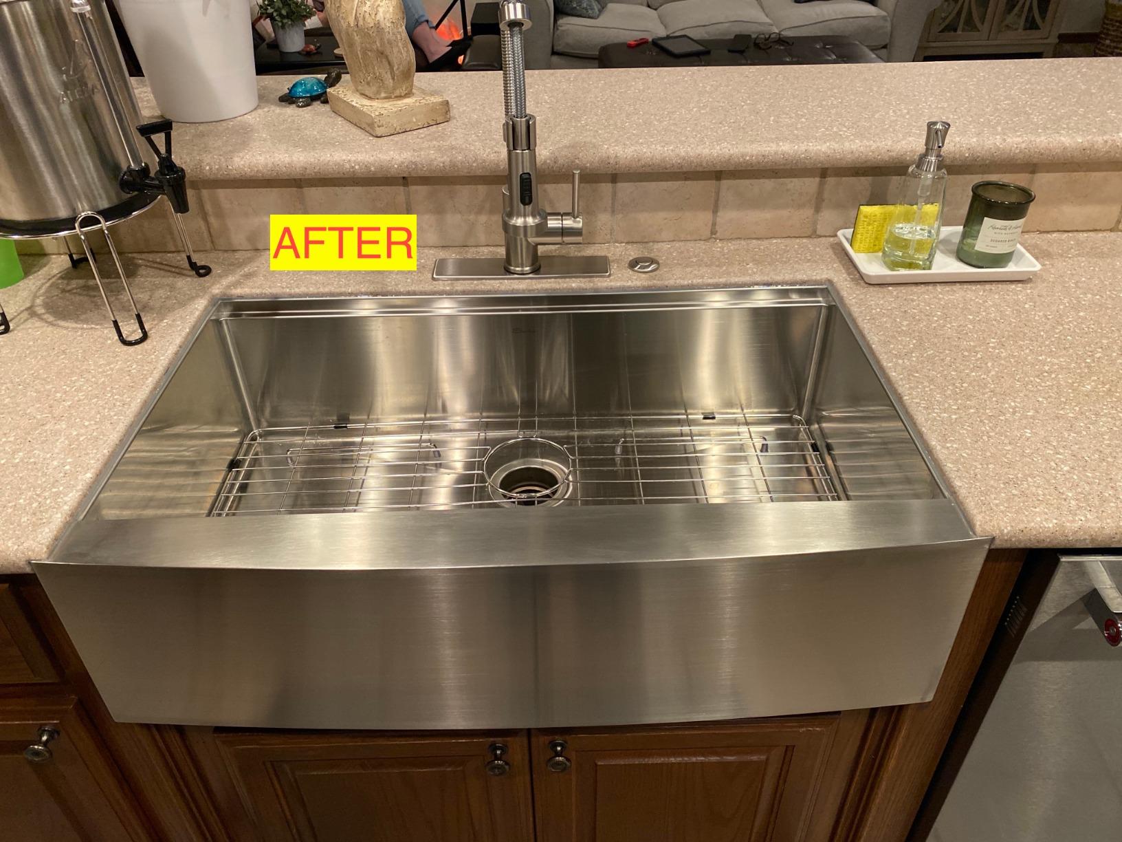 Sarlai 30 Farmhouse Kitchen Sink Stainless - 30 x 22 Inch Farmhouse Sink Ledge Workstation Sinks Apron Front Single Bowl 16 Gauge Stainless Steel Luxury Kitchen Farm Sinks customer photo 1