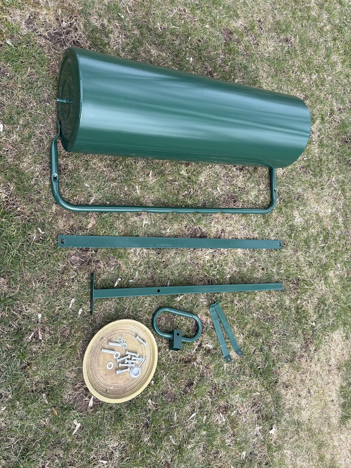 Goplus Lawn Roller, Push/Tow Behind Lawn Roller, 30 Gallon/113L Water Sand Filled Sod Roller Drum Roller with Detachable Gripping Handle, Yard Roller Pull Behind a Tractor for Garden Yard Park Farm customer photo 1
