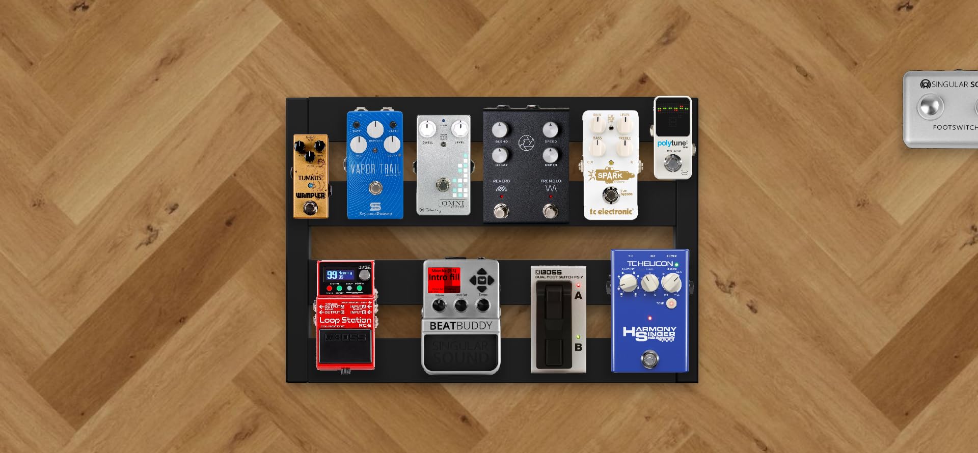 STRICH Guitar Pedal Board Aluminum Alloy 2.65lb Lightweight Effect Pedalboard 22'' x 12.5'' with Carry Bag, STANDARD 22 (Angled) customer photo 1