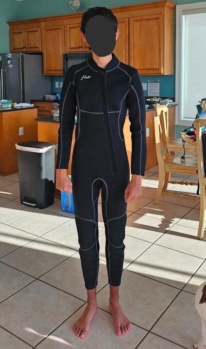 Hevto Men Wetsuit 3/2mm Neoprene Front Zipper customer photo 2