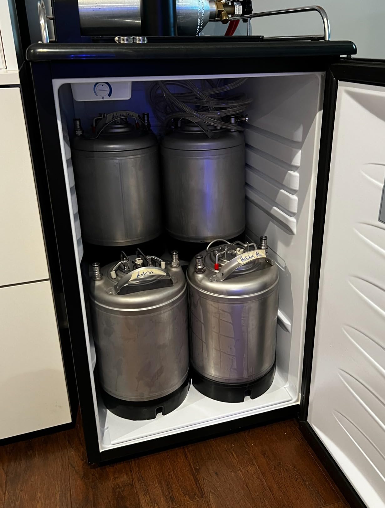 VEVOR Beer Kegerator, Single Tap Commercial Draft Beer Dispenser, Full Size Keg Refrigerator with 5lbs CO2 Tank, Hold 2 Sixth / 2 Ball Lock Keg, Black customer photo 1