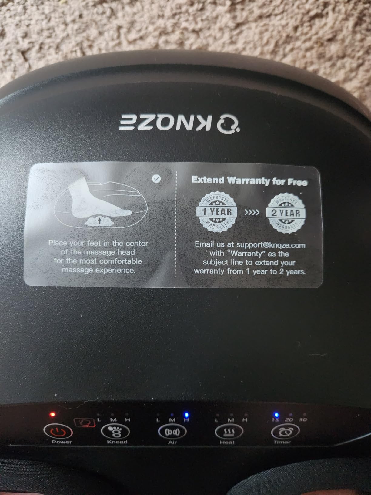 KNQZE Shiatsu Foot Massager with Heat, Compression, Deep Kneading Foot Massage for Plantar Fasciitis Relief, Remote Control, Multi Massage Modes, Auto Shut-Off Timer, FSA Eligible, Gifts for Women Men customer photo 1