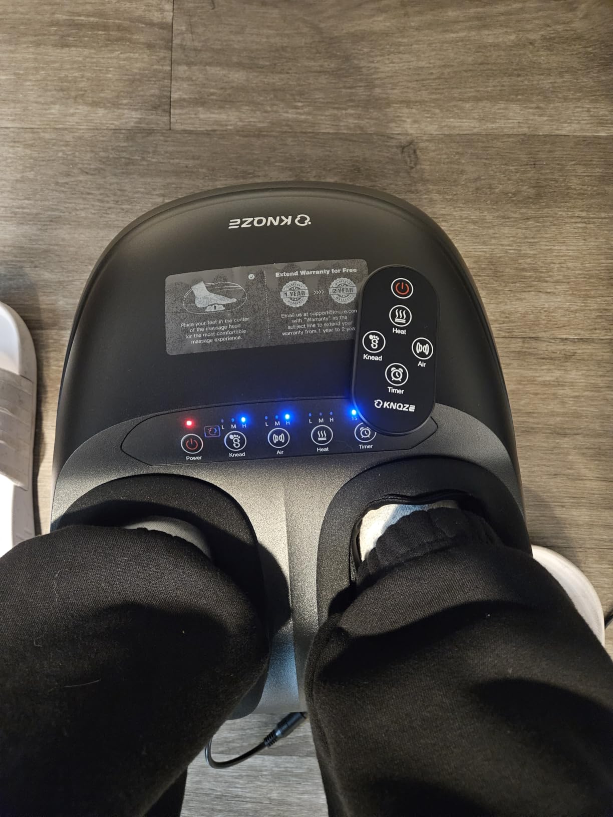 KNQZE Shiatsu Foot Massager with Heat, Compression, Deep Kneading Foot Massage for Plantar Fasciitis Relief, Remote Control, Multi Massage Modes, Auto Shut-Off Timer, FSA Eligible, Gifts for Women Men customer photo 2