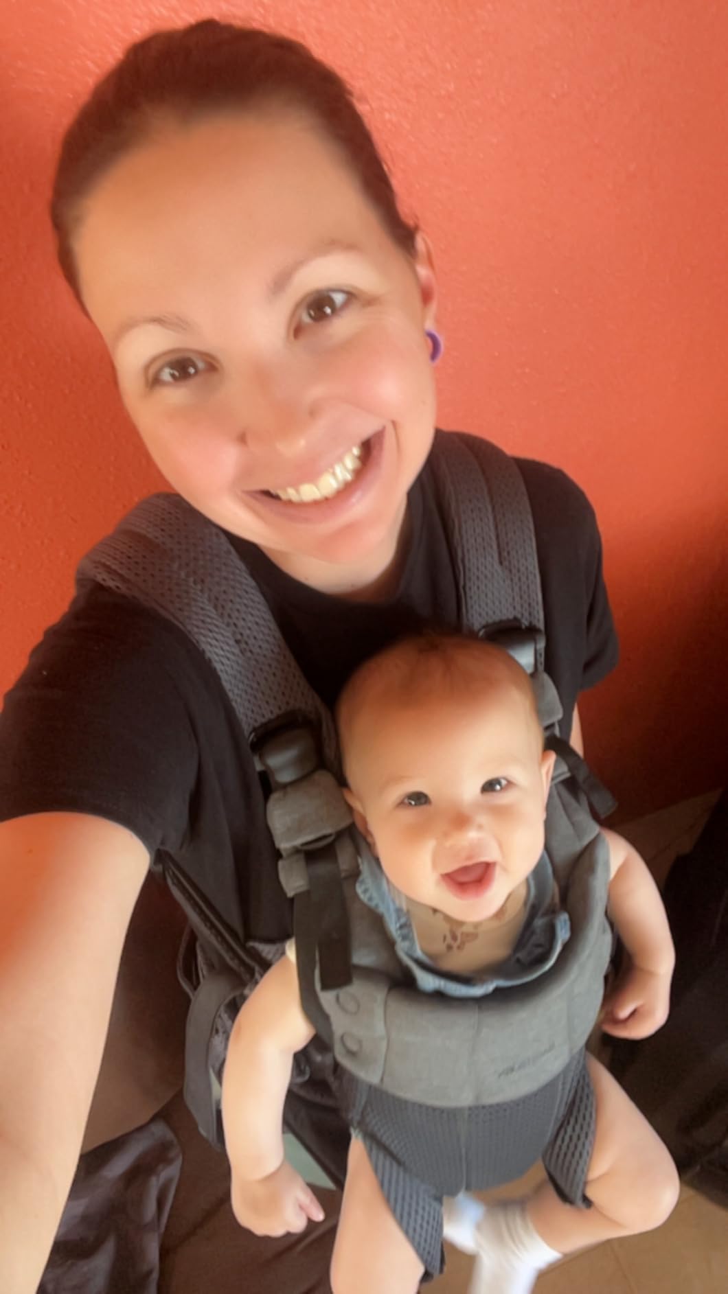 BabyBjorn Baby Carrier Harmony, Dark Green, 3D Mesh - 3-in-1 Ergonomic Baby Carrier, Newborn, Facing-in, Outward-Facing, and Back Carrying Positions Supported (7-40 lbs) customer photo 2