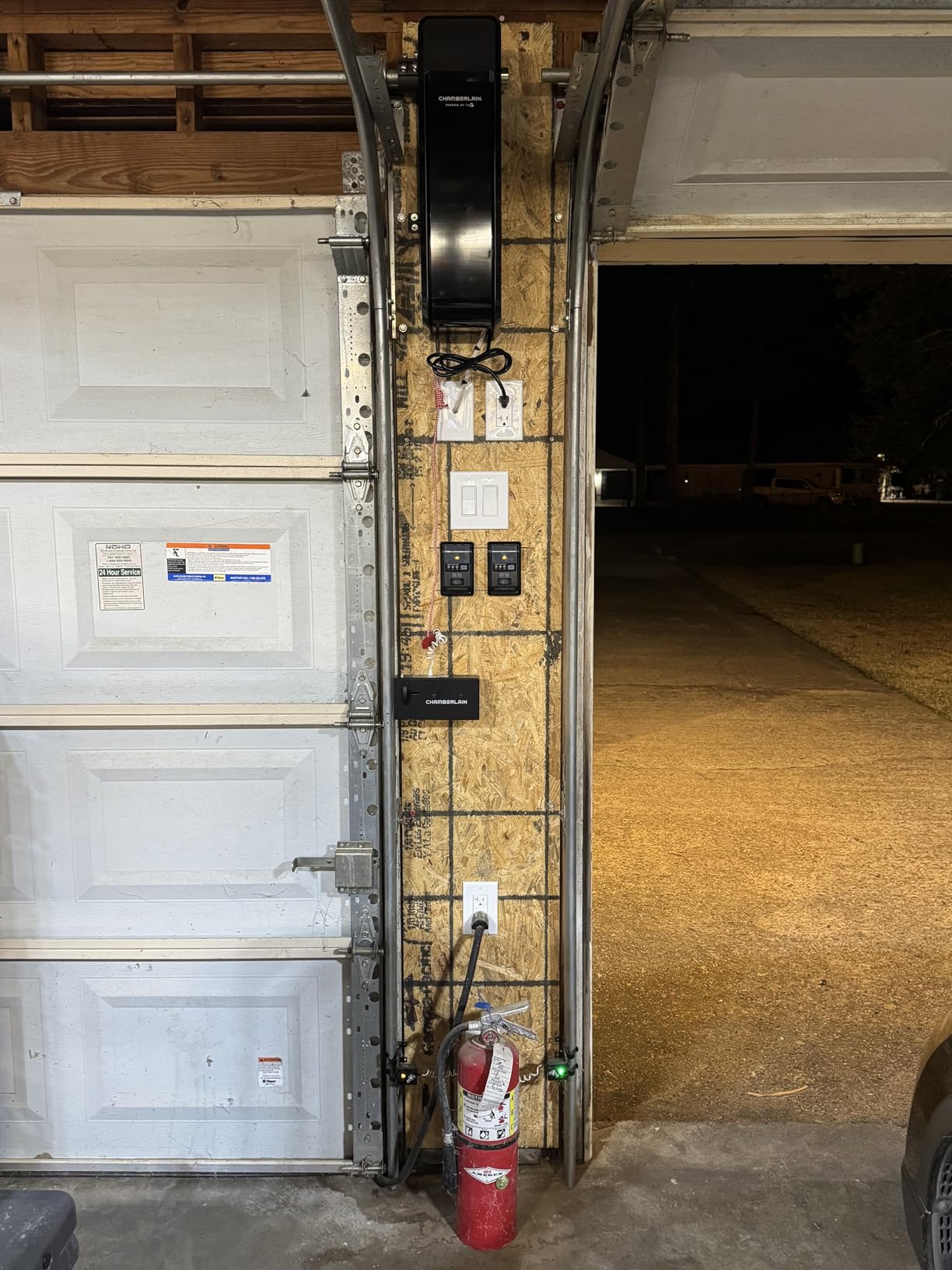 Chamberlain Wall Mount myQ Garage Door Opener, Battery Backup | Space Saving & Whisper-Quiet performance, Smart garage myQ compatible, Includes: Remote, LED Light, Lock, & 850lb lift power customer photo 2