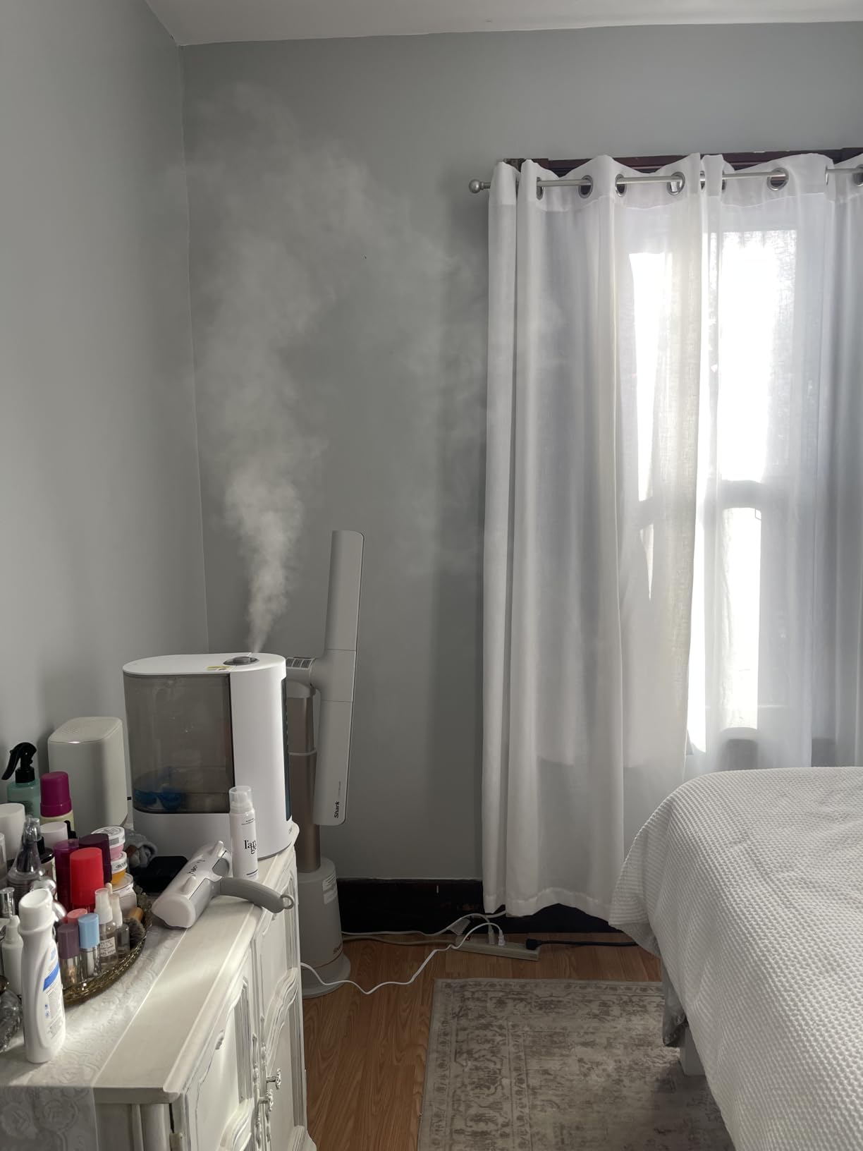 DREO 6L Smart Humidifiers for Bedroom, Warm & Cool Mist for Large Room, 60-Hour Quiet Runtime, 500ML/H Output, Smart Humidity Sensor, Indicator Light, App Control, Works with Alexa & Google, Silver customer photo 1