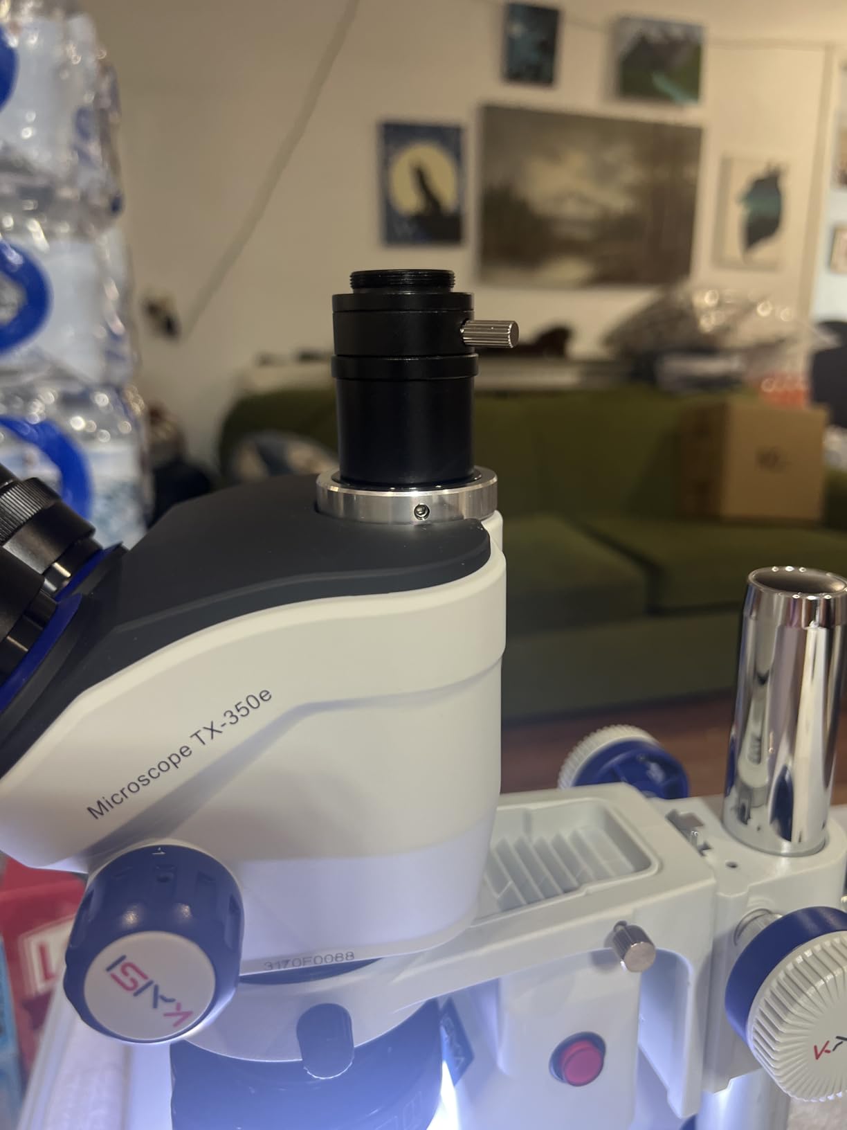 Kaisi TX350E Professional Soldering Microscope, Trinocular Stereo Microscope, 7X-50X Magnification, WF10x23 Wide Field Eyepieces customer photo 2