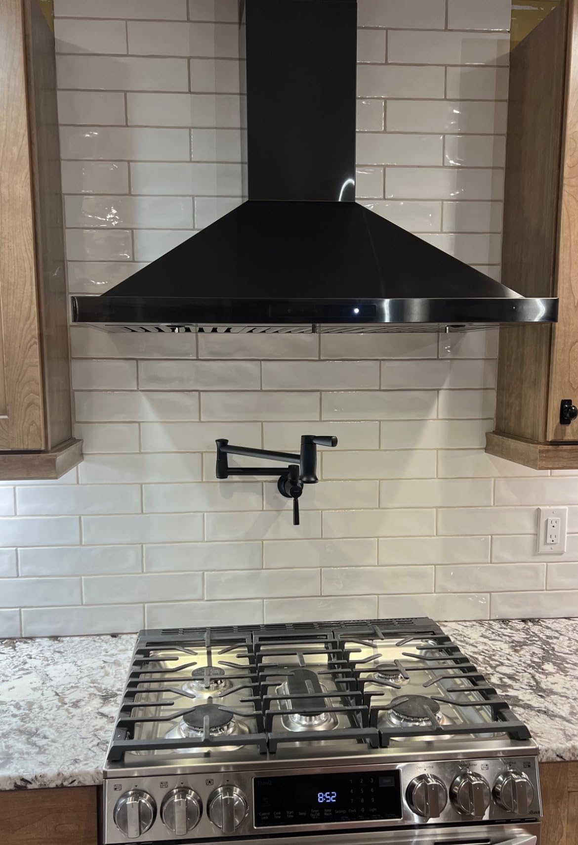 KOHLER 35744-BL Traditional Style Wall-Mount Pot Filler Kitchen Faucets, Matte Black customer photo 1