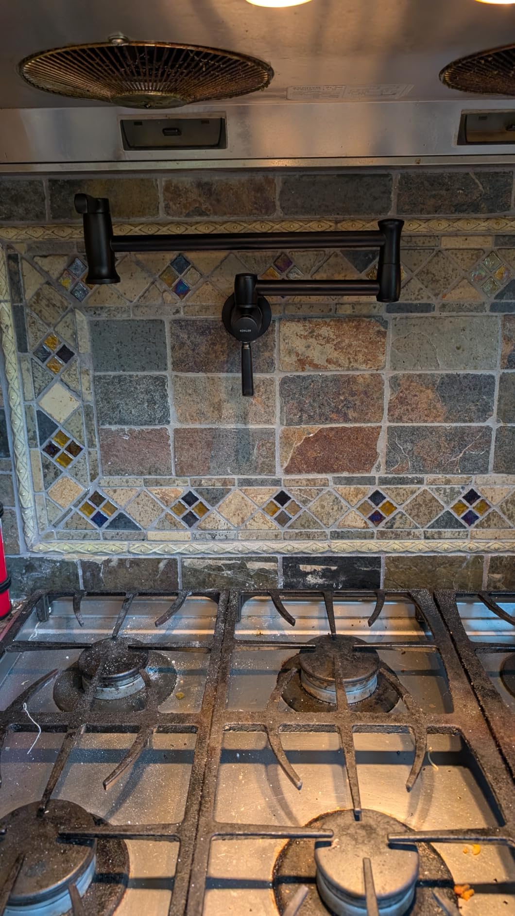 KOHLER 35744-BL Traditional Style Wall-Mount Pot Filler Kitchen Faucets, Matte Black customer photo 2