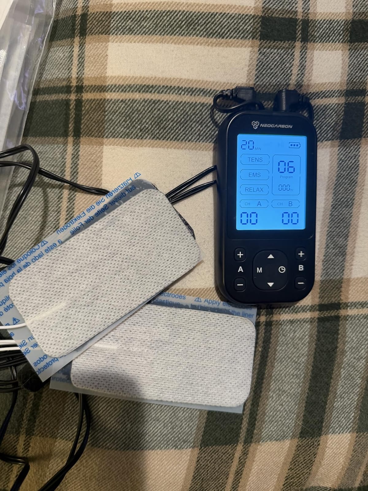 NEOCARBON TENS Unit Muscle Stimulator Pro for Back Pain Relief, Red | Versatile Pain Relief, All-in-One Kit, Portable & Convenient, Pulse Massager Pain Relief Kit, Fast & Efficient Charging customer photo 2