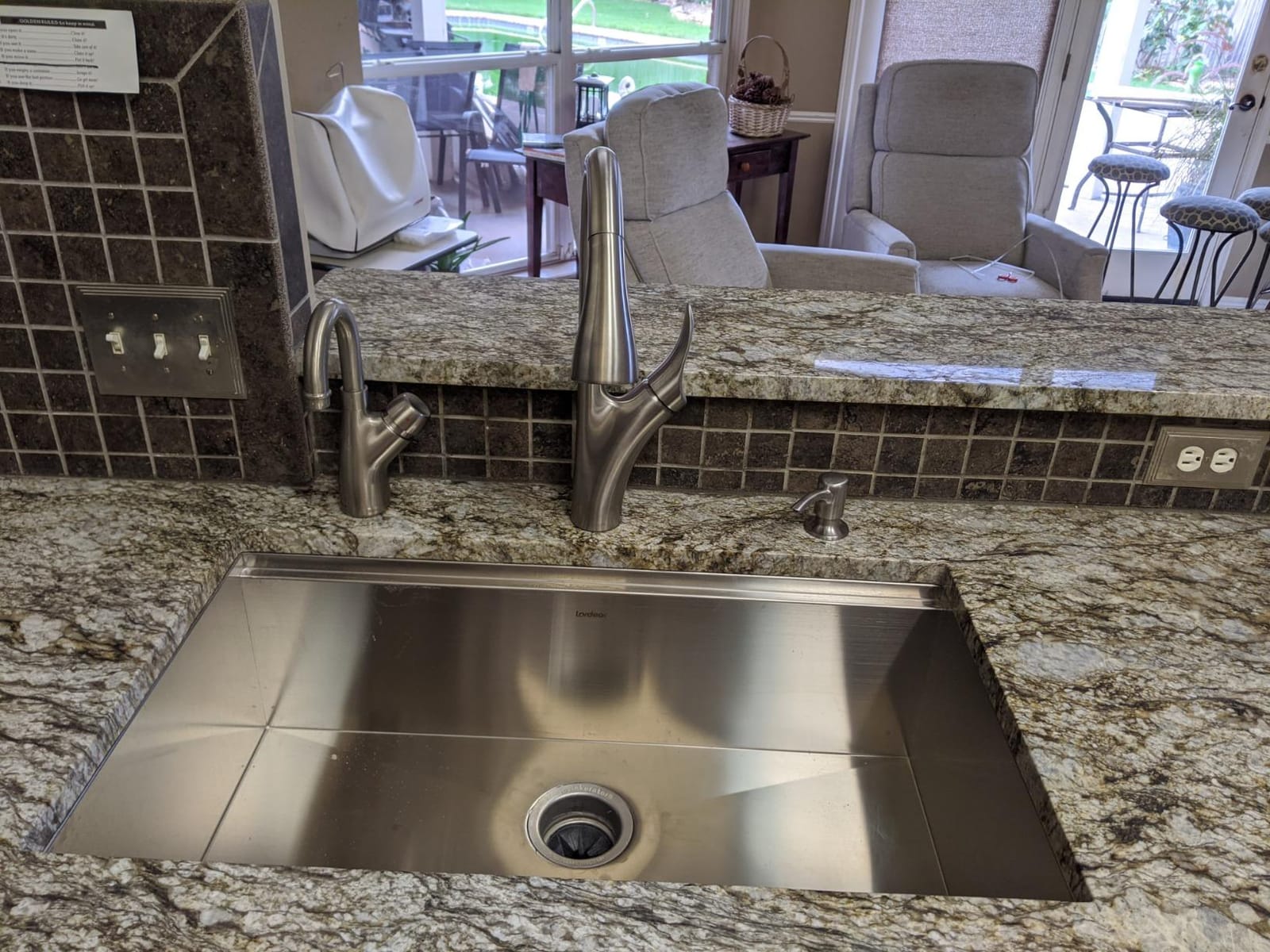 Lordear 21 Undermount Kitchen Sink - 21x19 Inch Undermount Bar Sink Stainless Steel 16 Gauge Ledge Workstation Handmade RV Camper Mobile Home Kitchen Sink Basin with Full Cover Cutting Board customer photo 1