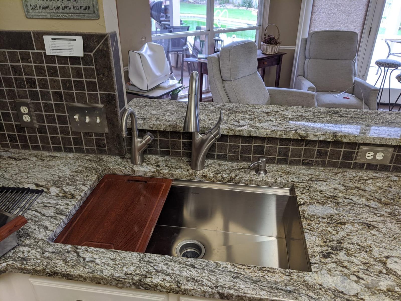 Lordear 21 Undermount Kitchen Sink - 21x19 Inch Undermount Bar Sink Stainless Steel 16 Gauge Ledge Workstation Handmade RV Camper Mobile Home Kitchen Sink Basin with Full Cover Cutting Board customer photo 2