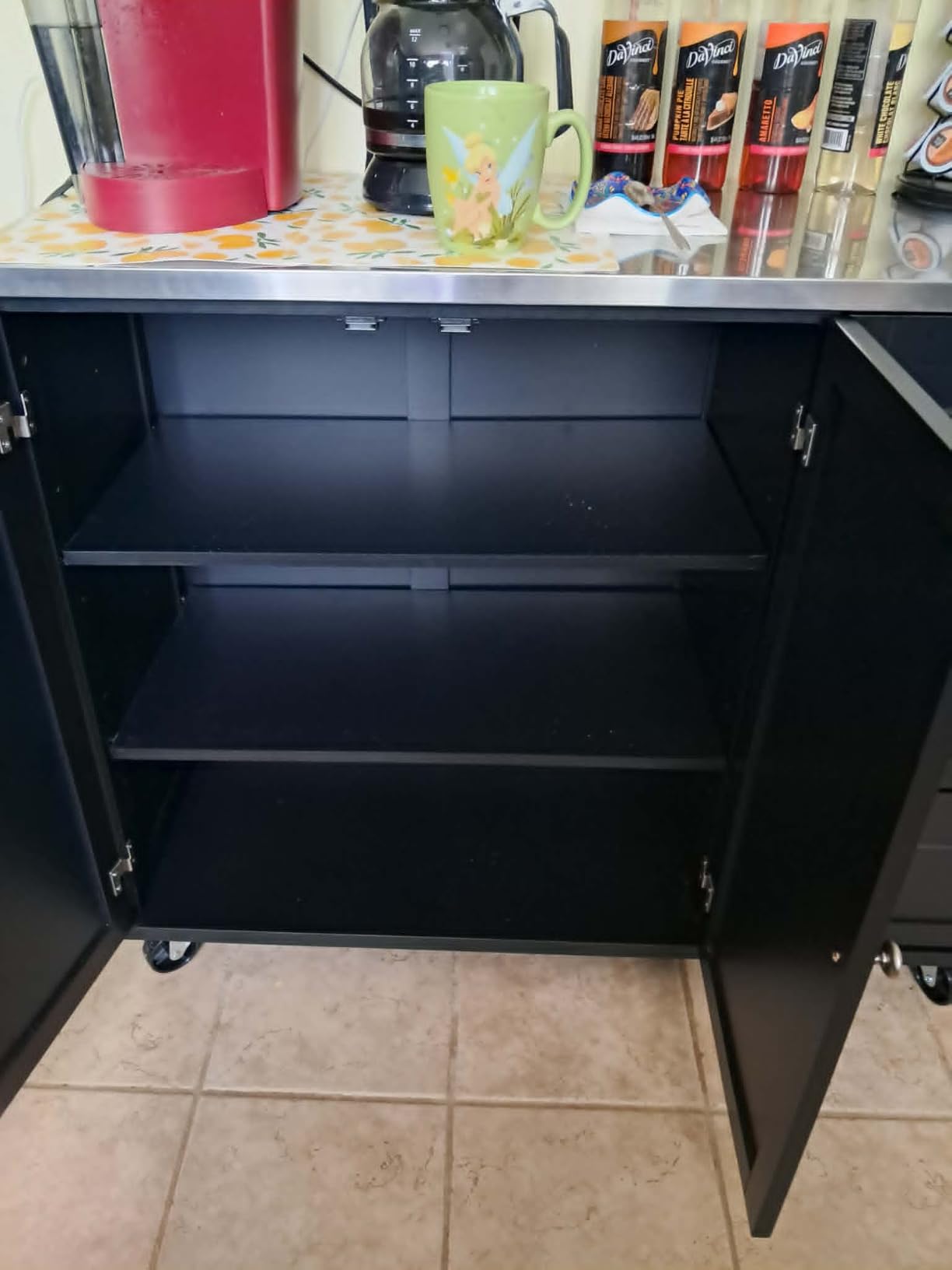 Homestyles Mobile Kitchen Island Cart with Stainless Steel Top, Sage Green customer photo 1